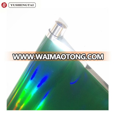 19 mic hologram green foil transfer paper for t shirt textile printing